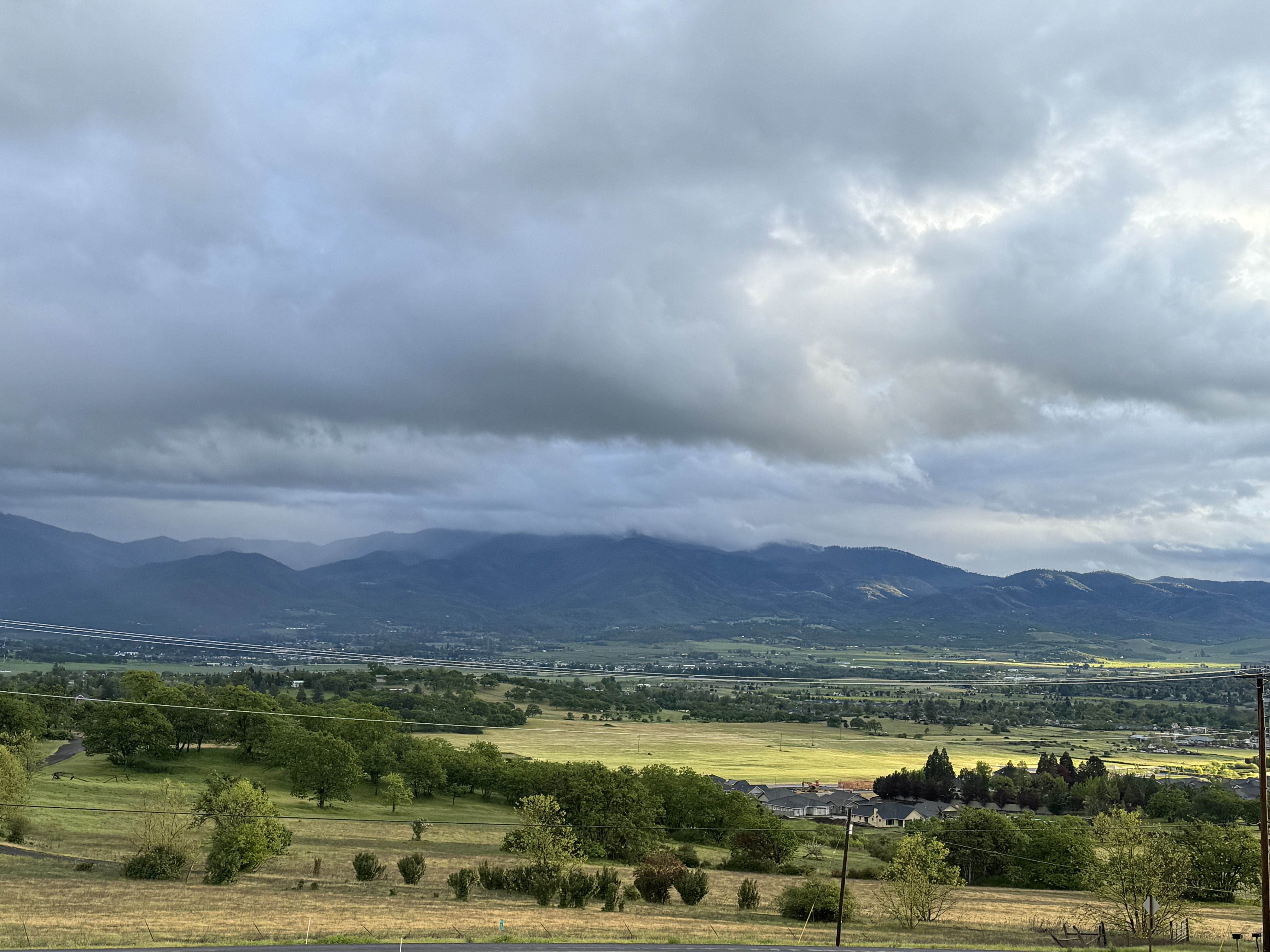 Mountain and valley views over Medford, Oregon